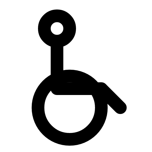 Accessible room icon — The wheelchair on the door of a room