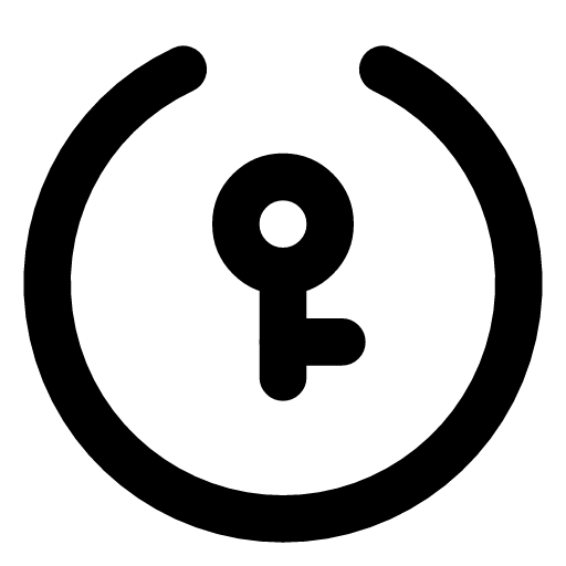 Agent key icon — An agent beside a key — the credential an agent is issued to act on your behalf