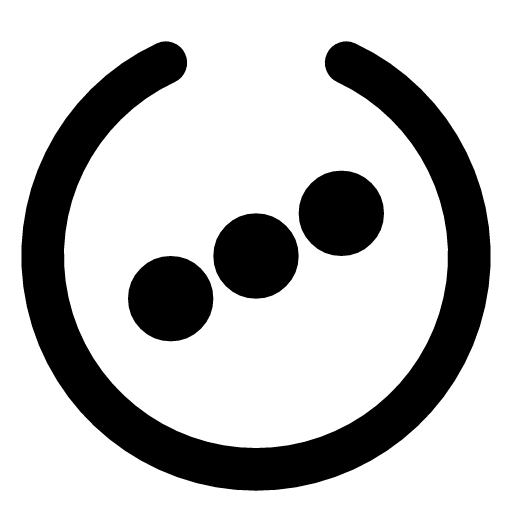 Agent trace icon — The agent ring with a trail of points — the steps a run took, in order