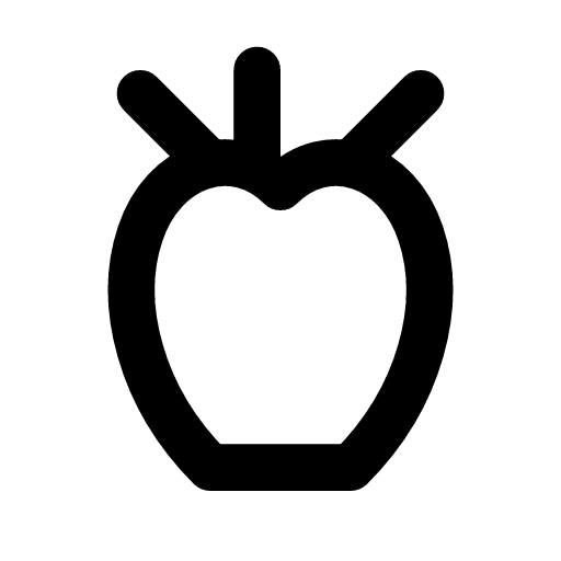Heart icon — The heart with its vessels