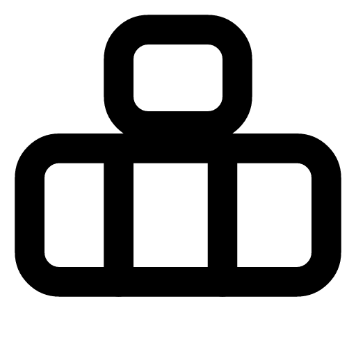 Artifact repository icon — A box above the shelf — the store that keeps built things of every kind, not only images