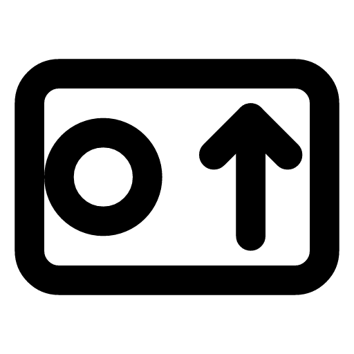 Vertical autoscaler icon — A pod with an arrow pointing up — the same pod given more cpu and memory