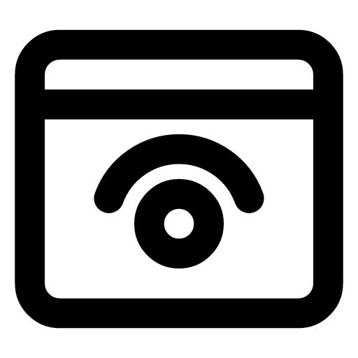 Show balance icon — The payment card with an open eye under the band — the amount, shown