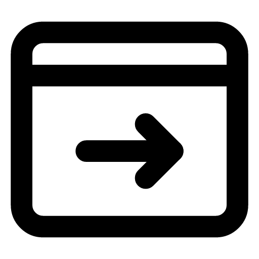 Bank transfer icon — The payment card with an arrow under the band — money sent from one account to another