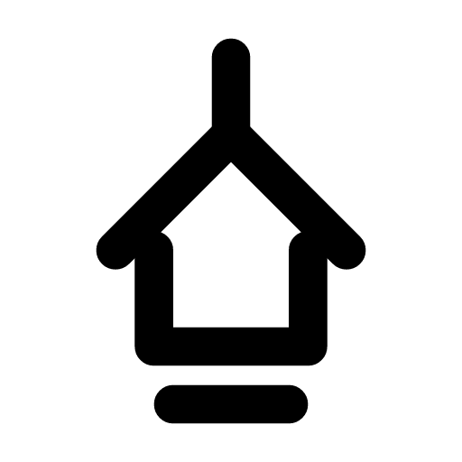 Bird feeder icon — The little roof over the tray