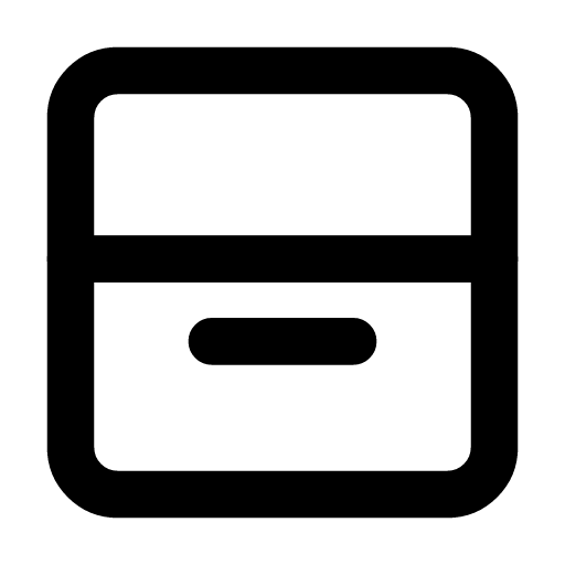 Bottom sheet icon — A panel rising from the foot of the screen with a drag handle — a mobile bottom sheet