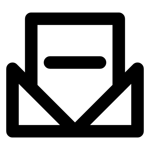 Budget remaining icon — The budget envelope with a line partway up its note — how much of the budget is left