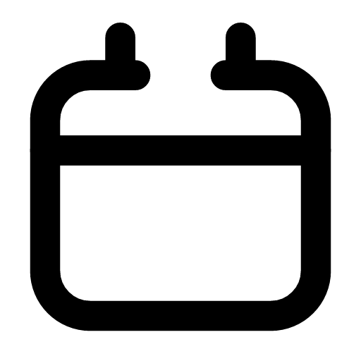 Calendar icon — A calendar showing what happens on which day — dates, schedules, deadlines and events