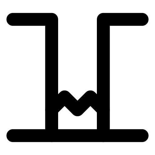 Canyon icon — The cut between two cliffs