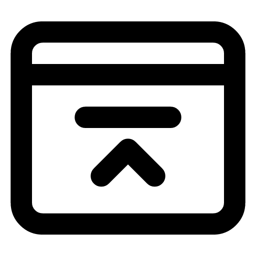 Card limit icon — The payment card with a chevron rising to a line — as far as the card can go