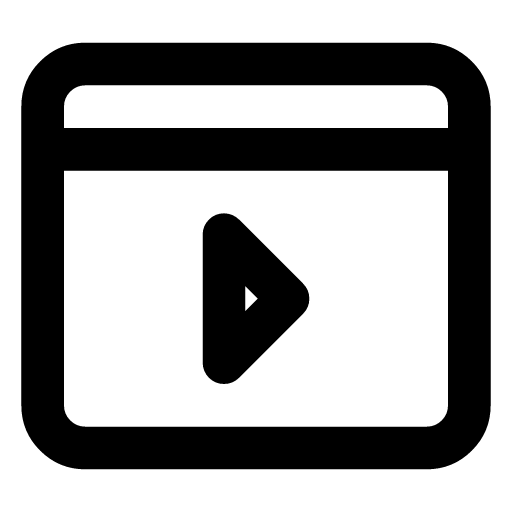 Unfreeze card icon — The payment card with a play under the band — spending again