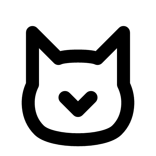 Cat icon — The head with the ears up