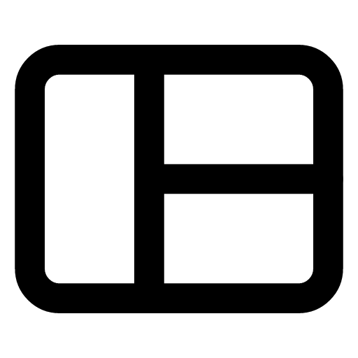 Treemap icon — A treemap — nested blocks whose area shows quantity, the bigger the block the larger the value