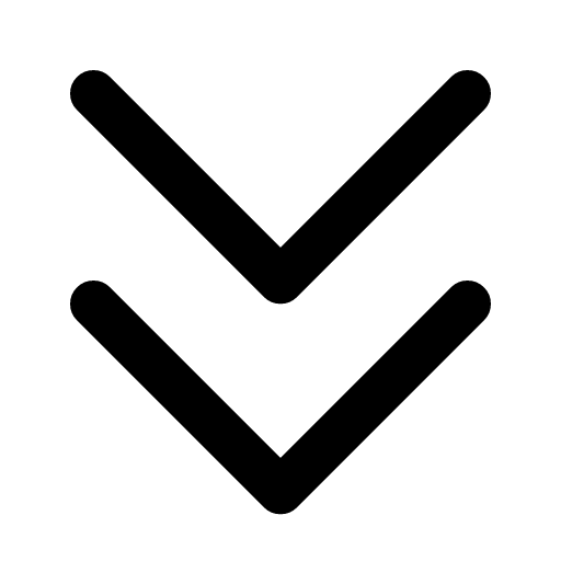 Chevrons down icon — Two chevrons pointing down, one under the other — jump further down, expand all the way