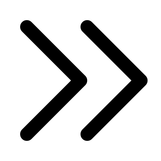 Chevrons right icon — Two chevrons pointing right, side by side — go forward further, to the last of them