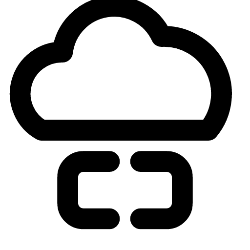 Cloud sync icon — A cloud with a sync loop under it — keep this copy and the cloud copy the same