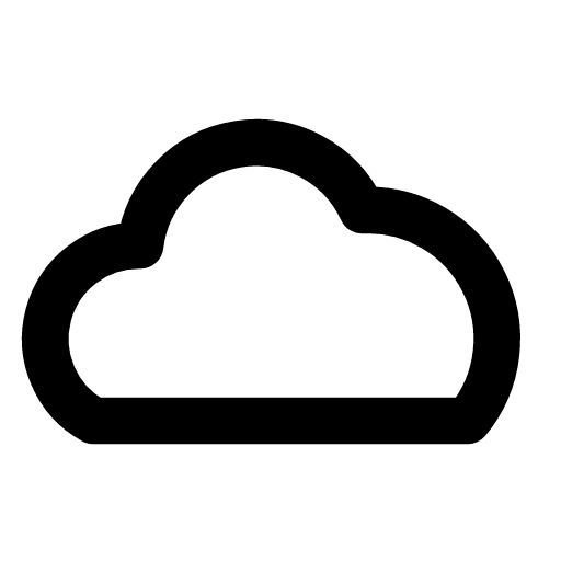 Cloud icon — The cloud — hosted infrastructure on somebody else's computers, and a great many of them