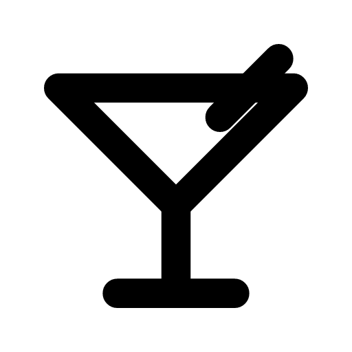 Cocktail icon — The glass with the stick in it