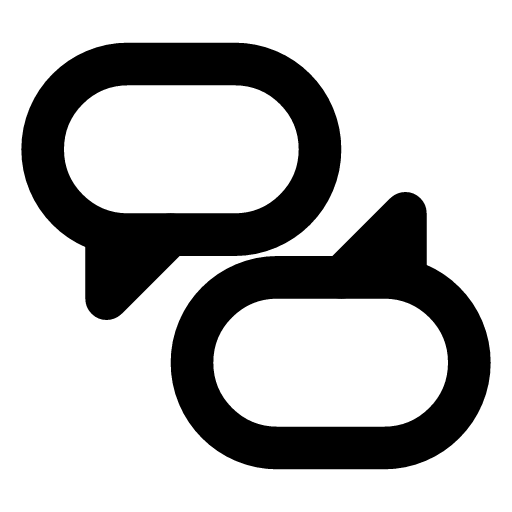 Communication icon — Communication — both sides talking, messages exchanged back and forth