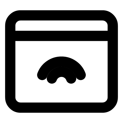 Contactless payment icon — The payment card with waves under the band — paid by holding it near the reader