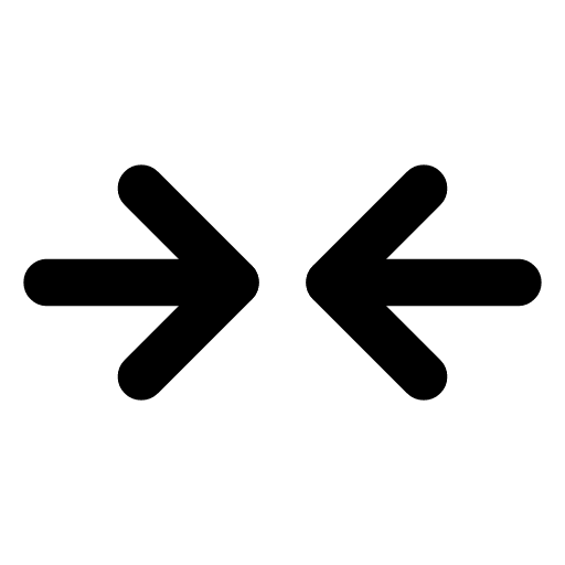 Contradiction icon — Two arrows meeting head-on — statements that cannot both be true, flagged as a contradiction