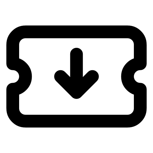 Apply coupon icon — A ticket with an arrow dropping into it — the coupon put against the order