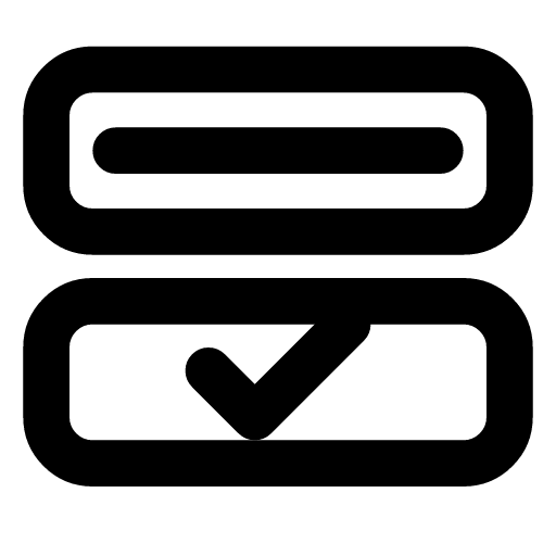 Data validation icon — Data validation — records checked against the shape and rules they must satisfy