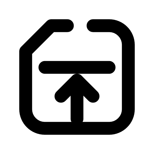 Database arrow up icon — A database with an arrow pointing up on it — export from the store, push the data out