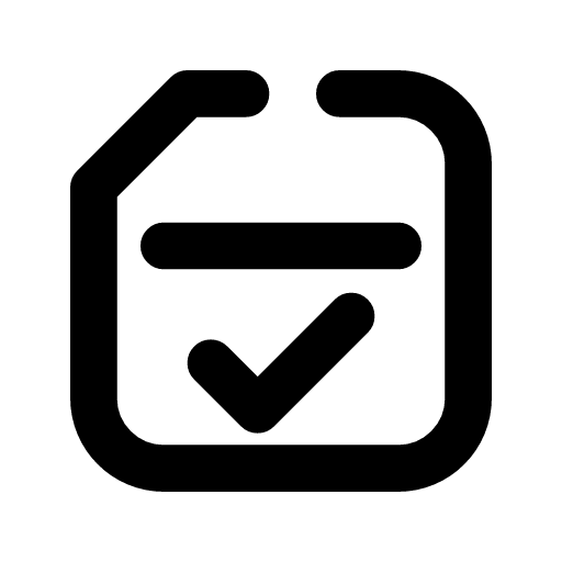 Database check icon — A database with a check on it — the store is healthy, the data verified