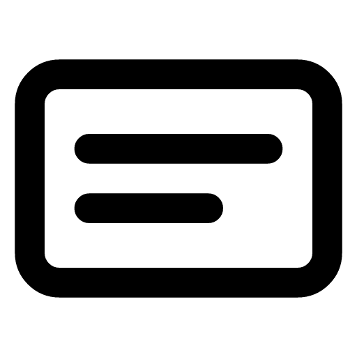 Description icon — A description — the longer text field beneath a name where the notes go