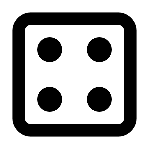Dice icon — The five pips on the face