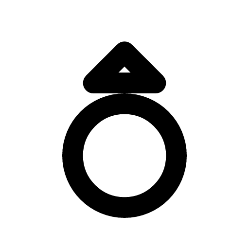 Engagement icon — The ring with the stone up