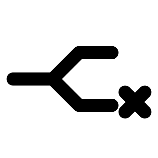 Error handler icon — An error handler — the catch branch where things go when they fail