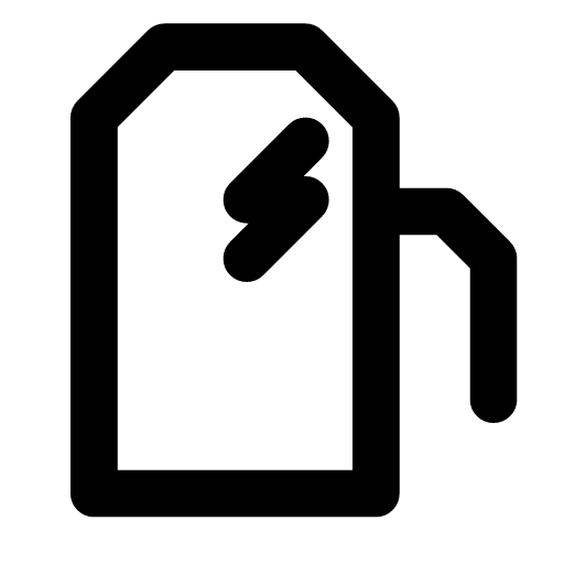 EV charger icon — The charging post with its cable and a bolt on the face