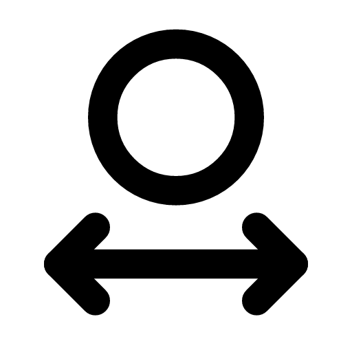 Exchange rate icon — A coin over an arrow pointing both ways — one currency for another