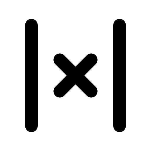 Feature cross icon — A feature cross — two columns multiplied into a third to capture their interaction