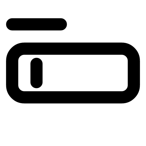Field icon — A field — the box in a form that takes one answer from the person filling it in