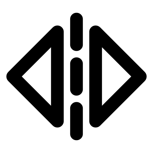 Flip horizontal icon — Flip horizontal — mirror an object left to right across a vertical axis