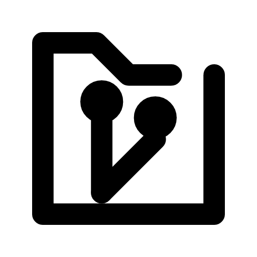 Folder git icon — A folder with a branch on it — a repository, a folder under version control