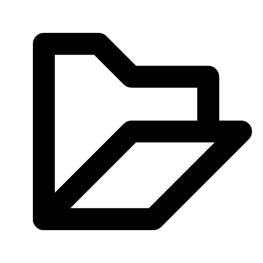 Folder open icon — Folder open — you are looking inside the folder at its files and contents