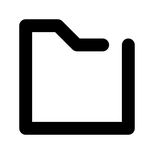 Folder icon — A folder that keeps related files together — a directory in a workspace or a project tree
