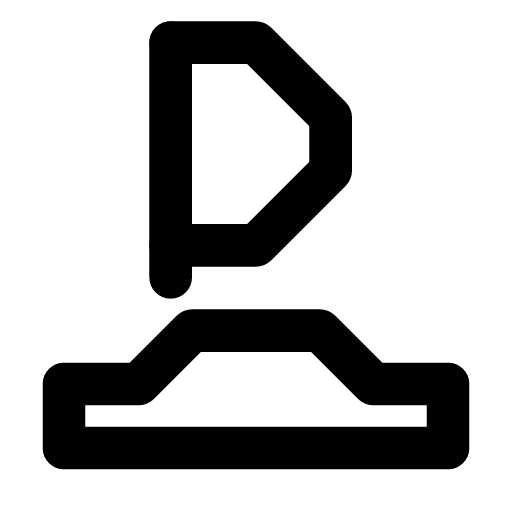 Free parking icon — The parking letter with a car under it