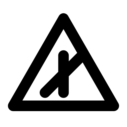 Frost warning icon — The triangle with a flake in it