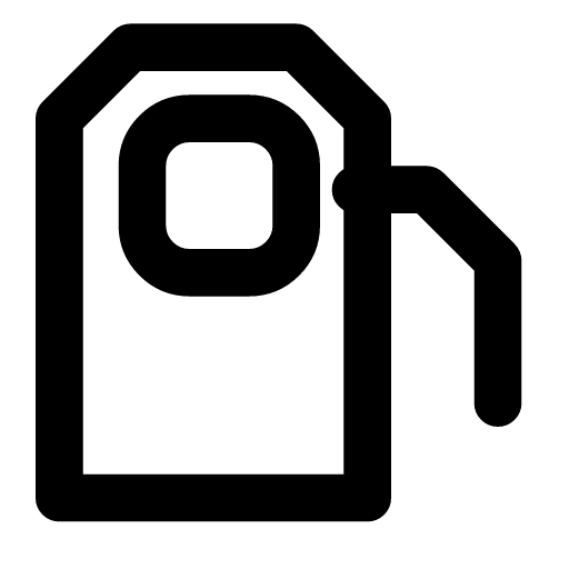Fuel pump icon — The pump on the forecourt, hose over its shoulder