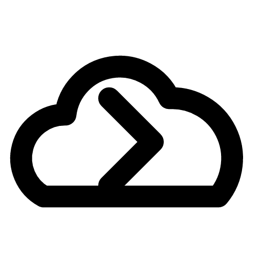 Cloud function icon — A cloud function — one small piece of code run on demand, a lambda or a handler