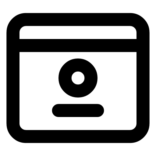 Guest checkout icon — The payment card with a person under the band — paid without an account