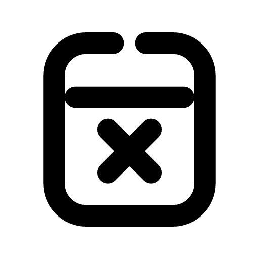 Hard limit icon — A tank with a solid line and a cross under it — a level nothing gets past