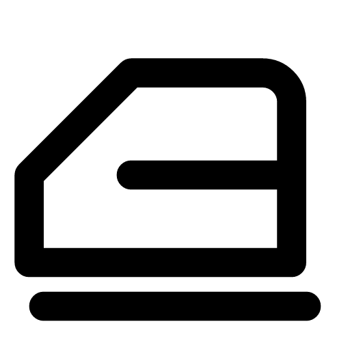High-speed train icon — The carriage with its nose drawn back — the fast one