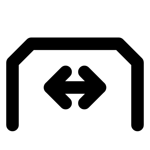 Inventory sync icon — A warehouse with an arrow pointing both ways — the count kept the same in every place stock sits