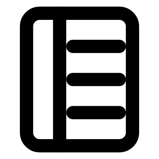 Itinerary icon — The page with the days ruled down it